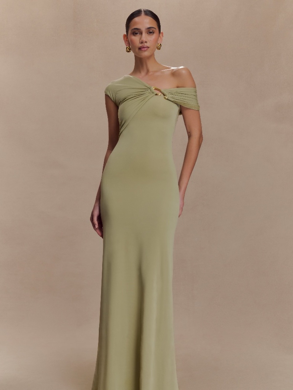 MESHKI Ashford Asymmetrical Slinky Maxi